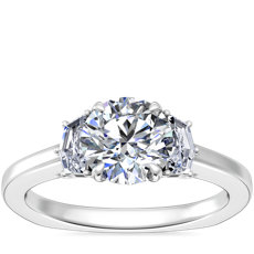 NEW Bella Vaughan Cadillac Three Stone Engagement Ring in Platinum (.30 ct. tw.)